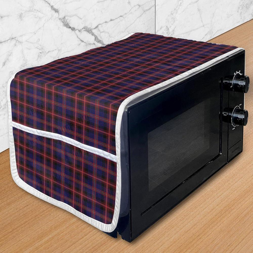 imageAmbesonne Rose Microwave Oven Cover Valentines Day Retro Style Petals with Leaves Ornamental Growth Pattern Water Resistant Organizer with Pockets for Kitchen 36 x 12 Ruby Hunter Green BlackRoyal Blue Red Black