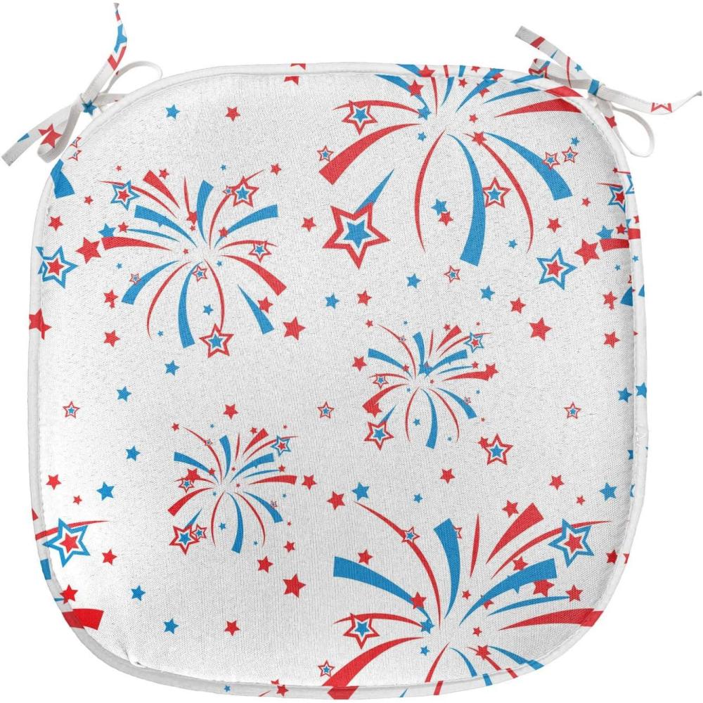 imageAmbesonne Valentines Chair Seating Cushion Set of 2 Arrows of Cupid Mythological Concepts Hearts with Love and Adoration Themes AntiSlip Seat Padding for Kitchen amp Patio 16x16 Black Red WhiteRed White Blue