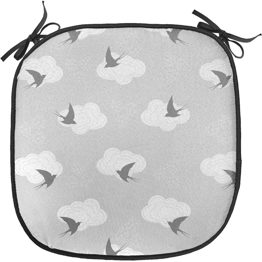 imageAmbesonne Valentines Chair Seating Cushion Set of 2 Arrows of Cupid Mythological Concepts Hearts with Love and Adoration Themes AntiSlip Seat Padding for Kitchen amp Patio 16x16 Black Red WhiteGrey Pale Grey White