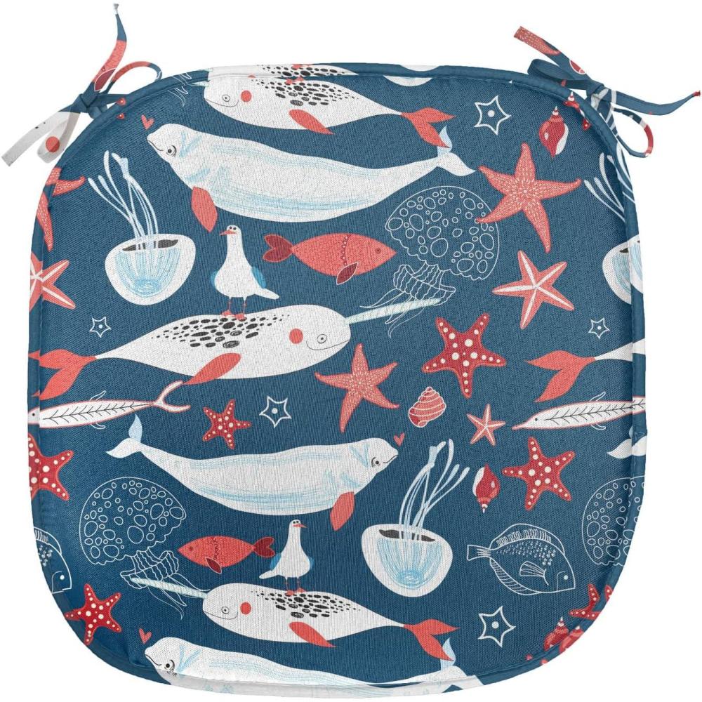 imageAmbesonne Valentines Chair Seating Cushion Set of 2 Arrows of Cupid Mythological Concepts Hearts with Love and Adoration Themes AntiSlip Seat Padding for Kitchen amp Patio 16x16 Black Red WhiteRoyal Blue Pale Blue