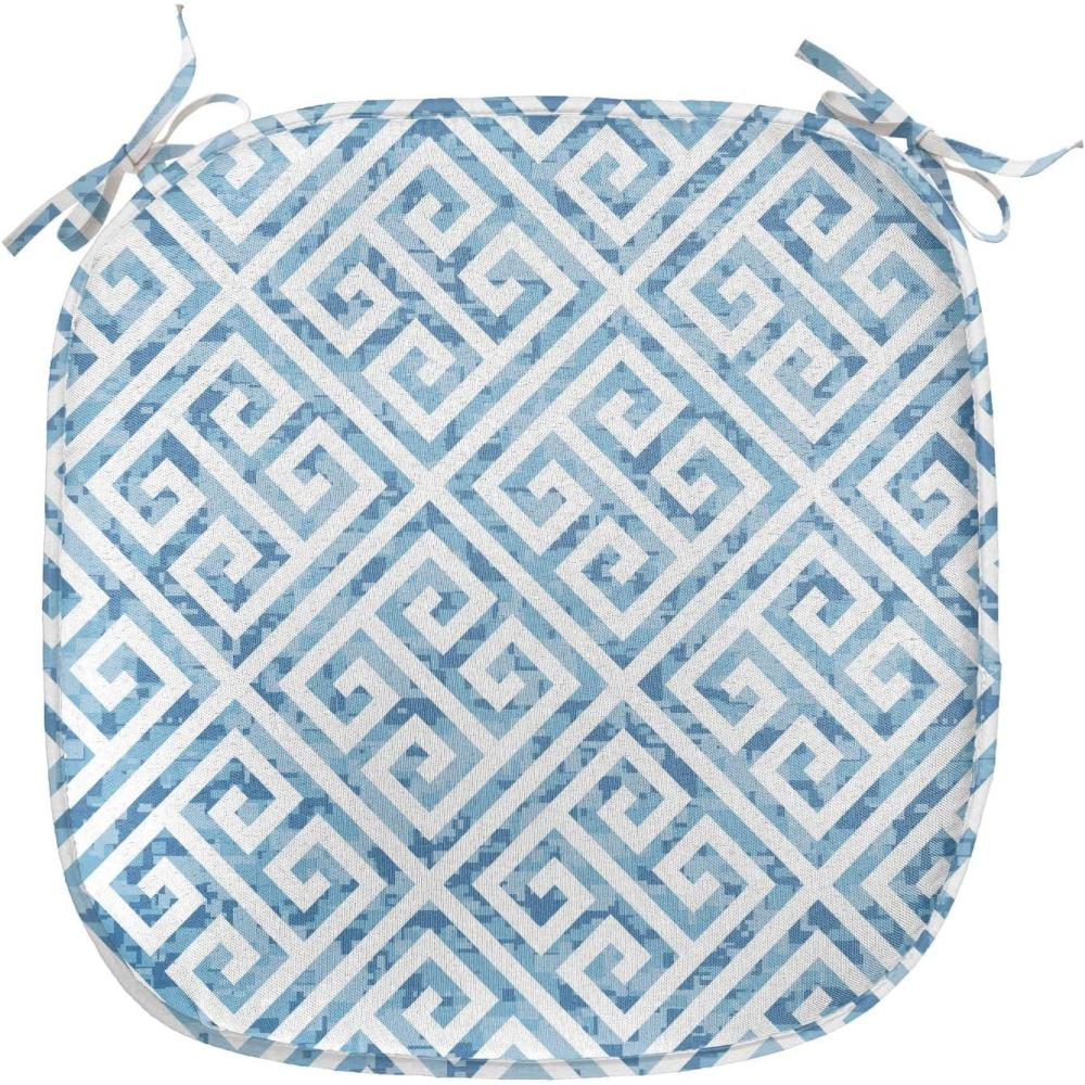 imageAmbesonne Valentines Chair Seating Cushion Set of 2 Arrows of Cupid Mythological Concepts Hearts with Love and Adoration Themes AntiSlip Seat Padding for Kitchen amp Patio 16x16 Black Red WhitePale Blue and White