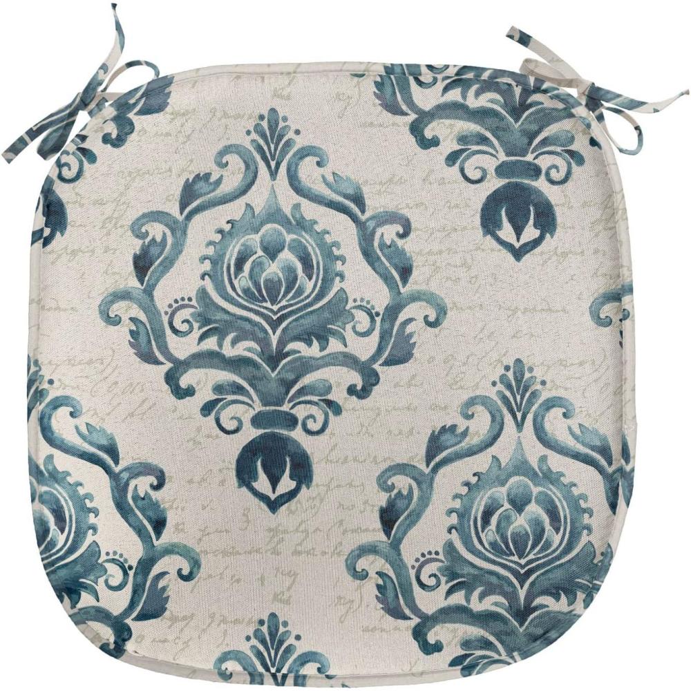 imageAmbesonne Valentines Day Chair Seating Cushion Heart of Love and Romance Hand Drawn Style Romantic Art AntiSlip Seat Padding for Kitchen amp Patio 16x16 Vermilion Pink WhiteTan Petrol Blue