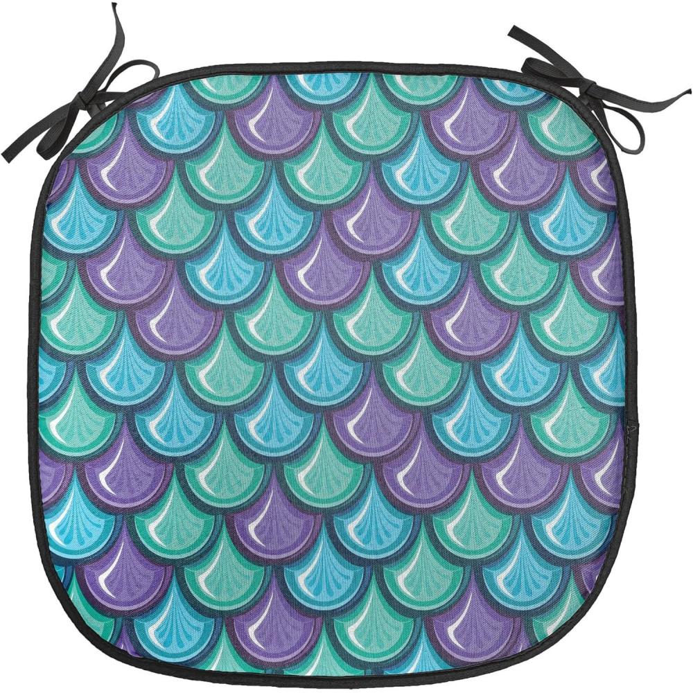 imageAmbesonne Valentines Day Chair Seating Cushion Heart of Love and Romance Hand Drawn Style Romantic Art AntiSlip Seat Padding for Kitchen amp Patio 16x16 Vermilion Pink WhiteBlue Violet Sea Green