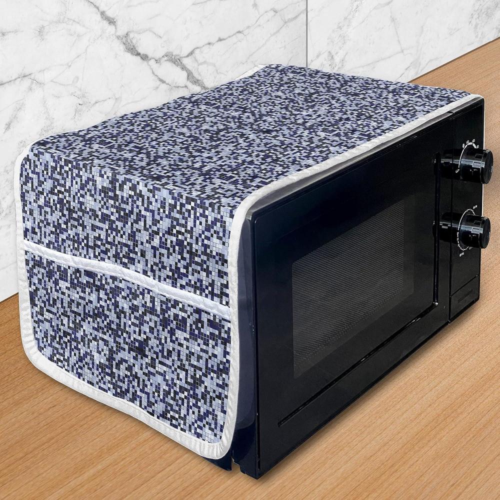 imageAmbesonne Valentines Day Microwave Oven Cover Classic Romantic Rose Flowers Branches Bouquet on Plain Backdrop Water Resistant Organizer with Pockets for Kitchen 36 x 12 White Ruby and GreenIndigo Pale Purpleblue