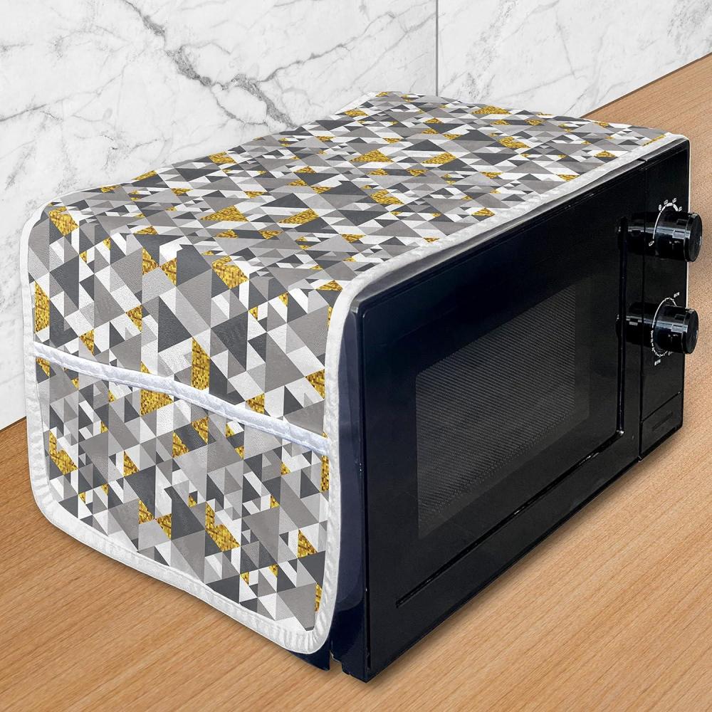imageAmbesonne Valentines Day Microwave Oven Cover Endless Eternal Love Hand Drawn Hearts in Stripe Row Image Water Resistant Organizer with Pockets for Kitchen 36 x 12 Pale Pink and BlackCharcoal Grey Marigold
