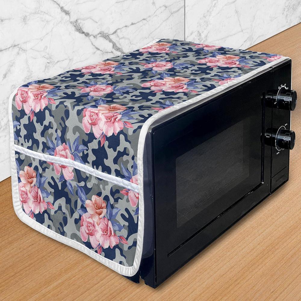 imageAmbesonne Valentines Day Microwave Oven Cover Endless Eternal Love Hand Drawn Hearts in Stripe Row Image Water Resistant Organizer with Pockets for Kitchen 36 x 12 Pale Pink and BlackViolet Blue Sage Green