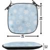 Ambesonne Angel Chair Seating Cushion Set of 2, Medieval Marry Love Angel Playing Music Valentine Cupid Date Dove Marriage, Anti-Slip Seat Padding for Kitchen & Patio, 16″x16″, Eggshell Ruby Caramel(Pale Blue Taupe White)