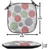 Ambesonne Angel Chair Seating Cushion Set of 2, Medieval Marry Love Angel Playing Music Valentine Cupid Date Dove Marriage, Anti-Slip Seat Padding for Kitchen & Patio, 16″x16″, Eggshell Ruby Caramel(Coral Grey Reseda Green)