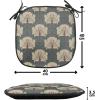 Ambesonne Angel Chair Seating Cushion Set of 2, Medieval Marry Love Angel Playing Music Valentine Cupid Date Dove Marriage, Anti-Slip Seat Padding for Kitchen & Patio, 16″x16″, Eggshell Ruby Caramel(Tan Grey Vermilion)