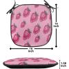 Ambesonne Angel Chair Seating Cushion Set of 2, Medieval Marry Love Angel Playing Music Valentine Cupid Date Dove Marriage, Anti-Slip Seat Padding for Kitchen & Patio, 16″x16″, Eggshell Ruby Caramel(Pale Pink Magenta)