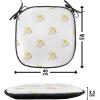 Ambesonne Angel Chair Seating Cushion Set of 2, Medieval Marry Love Angel Playing Music Valentine Cupid Date Dove Marriage, Anti-Slip Seat Padding for Kitchen & Patio, 16″x16″, Eggshell Ruby Caramel(Earth Yellow White Peach)