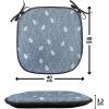 Ambesonne Angel Chair Seating Cushion Set of 2, Medieval Marry Love Angel Playing Music Valentine Cupid Date Dove Marriage, Anti-Slip Seat Padding for Kitchen & Patio, 16″x16″, Eggshell Ruby Caramel(Pale Blue Slate)