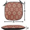 Ambesonne Angel Chair Seating Cushion Set of 2, Medieval Marry Love Angel Playing Music Valentine Cupid Date Dove Marriage, Anti-Slip Seat Padding for Kitchen & Patio, 16″x16″, Eggshell Ruby Caramel(Ruby Beige)