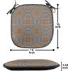 Ambesonne Angel Chair Seating Cushion Set of 2, Medieval Marry Love Angel Playing Music Valentine Cupid Date Dove Marriage, Anti-Slip Seat Padding for Kitchen & Patio, 16″x16″, Eggshell Ruby Caramel(Blue Sepia Redwood)