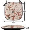 Ambesonne Angel Chair Seating Cushion Set of 2, Medieval Marry Love Angel Playing Music Valentine Cupid Date Dove Marriage, Anti-Slip Seat Padding for Kitchen & Patio, 16″x16″, Eggshell Ruby Caramel(Eggshell Ruby Caramel)
