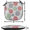 Ambesonne Angel Chair Seating Cushion Set of 2, Medieval Marry Love Angel Playing Music Valentine Cupid Date Dove Marriage, Anti-Slip Seat Padding for Kitchen & Patio, 16″x16″, Eggshell Ruby Caramel(Coral Grey Reseda Green)