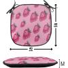 Ambesonne Angel Chair Seating Cushion Set of 2, Medieval Marry Love Angel Playing Music Valentine Cupid Date Dove Marriage, Anti-Slip Seat Padding for Kitchen & Patio, 16″x16″, Eggshell Ruby Caramel(Pale Pink Magenta)