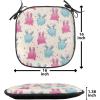 Ambesonne Angel Chair Seating Cushion Set of 2, Medieval Marry Love Angel Playing Music Valentine Cupid Date Dove Marriage, Anti-Slip Seat Padding for Kitchen & Patio, 16″x16″, Eggshell Ruby Caramel(Pale Blue Pink Beige)