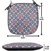 Ambesonne Angel Chair Seating Cushion Set of 2, Medieval Marry Love Angel Playing Music Valentine Cupid Date Dove Marriage, Anti-Slip Seat Padding for Kitchen & Patio, 16″x16″, Eggshell Ruby Caramel(Night Blue Ivory Coral)