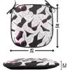 Ambesonne Angel Chair Seating Cushion Set of 2, Medieval Marry Love Angel Playing Music Valentine Cupid Date Dove Marriage, Anti-Slip Seat Padding for Kitchen & Patio, 16″x16″, Eggshell Ruby Caramel(Black Fuchsia White)