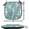 Ambesonne Angel Chair Seating Cushion Set of 2, Medieval Marry Love Angel Playing Music Valentine Cupid Date Dove Marriage, Anti-Slip Seat Padding for Kitchen & Patio, 16″x16″, Eggshell Ruby Caramel(Teal Seafoam)