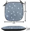 Ambesonne Angel Chair Seating Cushion Set of 2, Medieval Marry Love Angel Playing Music Valentine Cupid Date Dove Marriage, Anti-Slip Seat Padding for Kitchen & Patio, 16″x16″, Eggshell Ruby Caramel(Pale Blue Slate)