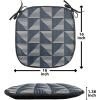 Ambesonne Angel Chair Seating Cushion Set of 2, Medieval Marry Love Angel Playing Music Valentine Cupid Date Dove Marriage, Anti-Slip Seat Padding for Kitchen & Patio, 16″x16″, Eggshell Ruby Caramel(Dark Blue Black White)