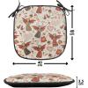Ambesonne Angel Chair Seating Cushion Set of 2, Medieval Marry Love Angel Playing Music Valentine Cupid Date Dove Marriage, Anti-Slip Seat Padding for Kitchen & Patio, 16″x16″, Eggshell Ruby Caramel(Eggshell Ruby Caramel)