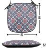 Ambesonne Angel Chair Seating Cushion Set of 2, Medieval Marry Love Angel Playing Music Valentine Cupid Date Dove Marriage, Anti-Slip Seat Padding for Kitchen & Patio, 16″x16″, Eggshell Ruby Caramel(Night Blue Ivory Coral)