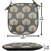 Ambesonne Angel Chair Seating Cushion Set of 2, Medieval Marry Love Angel Playing Music Valentine Cupid Date Dove Marriage, Anti-Slip Seat Padding for Kitchen & Patio, 16″x16″, Eggshell Ruby Caramel(Tan Grey Vermilion)