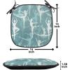 Ambesonne Angel Chair Seating Cushion Set of 2, Medieval Marry Love Angel Playing Music Valentine Cupid Date Dove Marriage, Anti-Slip Seat Padding for Kitchen & Patio, 16″x16″, Eggshell Ruby Caramel(Teal Seafoam)