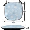 Ambesonne Angel Chair Seating Cushion Set of 2, Medieval Marry Love Angel Playing Music Valentine Cupid Date Dove Marriage, Anti-Slip Seat Padding for Kitchen & Patio, 16″x16″, Eggshell Ruby Caramel(Pale Blue Taupe White)