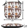 Ambesonne Angel Chair Seating Cushion Set of 2, Medieval Marry Love Angel Playing Music Valentine Cupid Date Dove Marriage, Anti-Slip Seat Padding for Kitchen & Patio, 16″x16″, Eggshell Ruby Caramel(Brown Orange Green)