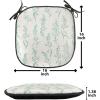 Ambesonne Feminine Chair Seating Cushion Set of 4, Pattern of Lipstick Kiss Marks Woman Valentines Wedding Theme Illustration, Anti-Slip Seat Padding for Kitchen & Patio, 16″x16″, White Red(Green Cream)