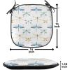 Ambesonne Feminine Chair Seating Cushion Set of 4, Pattern of Lipstick Kiss Marks Woman Valentines Wedding Theme Illustration, Anti-Slip Seat Padding for Kitchen & Patio, 16″x16″, White Red(Orange Blue)