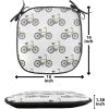 Ambesonne Feminine Chair Seating Cushion Set of 4, Pattern of Lipstick Kiss Marks Woman Valentines Wedding Theme Illustration, Anti-Slip Seat Padding for Kitchen & Patio, 16″x16″, White Red(Mustard Black)