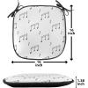 Ambesonne Feminine Chair Seating Cushion Set of 4, Pattern of Lipstick Kiss Marks Woman Valentines Wedding Theme Illustration, Anti-Slip Seat Padding for Kitchen & Patio, 16″x16″, White Red(Charcoal Grey)