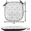 Ambesonne Feminine Chair Seating Cushion Set of 4, Pattern of Lipstick Kiss Marks Woman Valentines Wedding Theme Illustration, Anti-Slip Seat Padding for Kitchen & Patio, 16″x16″, White Red(Soft Pink Blue)