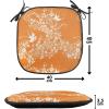 Ambesonne Feminine Chair Seating Cushion Set of 4, Pattern of Lipstick Kiss Marks Woman Valentines Wedding Theme Illustration, Anti-Slip Seat Padding for Kitchen & Patio, 16″x16″, White Red(Marigold White)