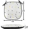 Ambesonne Feminine Chair Seating Cushion Set of 4, Pattern of Lipstick Kiss Marks Woman Valentines Wedding Theme Illustration, Anti-Slip Seat Padding for Kitchen & Patio, 16″x16″, White Red(Yellow White Grey)