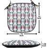 Ambesonne Feminine Chair Seating Cushion Set of 4, Pattern of Lipstick Kiss Marks Woman Valentines Wedding Theme Illustration, Anti-Slip Seat Padding for Kitchen & Patio, 16″x16″, White Red(Red Teal)