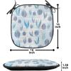 Ambesonne Feminine Chair Seating Cushion Set of 4, Pattern of Lipstick Kiss Marks Woman Valentines Wedding Theme Illustration, Anti-Slip Seat Padding for Kitchen & Patio, 16″x16″, White Red(Blue)