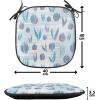 Ambesonne Feminine Chair Seating Cushion Set of 4, Pattern of Lipstick Kiss Marks Woman Valentines Wedding Theme Illustration, Anti-Slip Seat Padding for Kitchen & Patio, 16″x16″, White Red(Blue)
