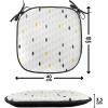 Ambesonne Feminine Chair Seating Cushion Set of 4, Pattern of Lipstick Kiss Marks Woman Valentines Wedding Theme Illustration, Anti-Slip Seat Padding for Kitchen & Patio, 16″x16″, White Red(Yellow White Grey)
