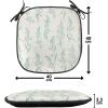 Ambesonne Feminine Chair Seating Cushion Set of 4, Pattern of Lipstick Kiss Marks Woman Valentines Wedding Theme Illustration, Anti-Slip Seat Padding for Kitchen & Patio, 16″x16″, White Red(Green Cream)