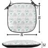 Ambesonne Feminine Chair Seating Cushion Set of 4, Pattern of Lipstick Kiss Marks Woman Valentines Wedding Theme Illustration, Anti-Slip Seat Padding for Kitchen & Patio, 16″x16″, White Red(Soft Pink Blue)