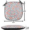 Ambesonne Feminine Chair Seating Cushion Set of 4, Pattern of Lipstick Kiss Marks Woman Valentines Wedding Theme Illustration, Anti-Slip Seat Padding for Kitchen & Patio, 16″x16″, White Red(Red Blue White)