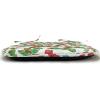 Ambesonne Fruits Chair Seating Cushion Set of 8, Retro Valentine Theme with Strawberry Love Happiness Merry Lucky Image, Anti-Slip Seat Padding for Kitchen & Patio, 16″x16″, Eggshell Ruby Army Green(Red Fern Green White)