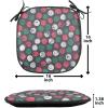 Ambesonne Fruits Chair Seating Cushion Set of 8, Retro Valentine Theme with Strawberry Love Happiness Merry Lucky Image, Anti-Slip Seat Padding for Kitchen & Patio, 16″x16″, Eggshell Ruby Army Green(Dark Taupe Sea Green)