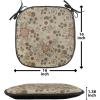 Ambesonne Fruits Chair Seating Cushion Set of 8, Retro Valentine Theme with Strawberry Love Happiness Merry Lucky Image, Anti-Slip Seat Padding for Kitchen & Patio, 16″x16″, Eggshell Ruby Army Green(Tan Redwood Pale Brown)